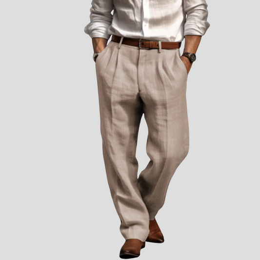 Pantalon homme à tissage - style raffiné avec touche décontractée