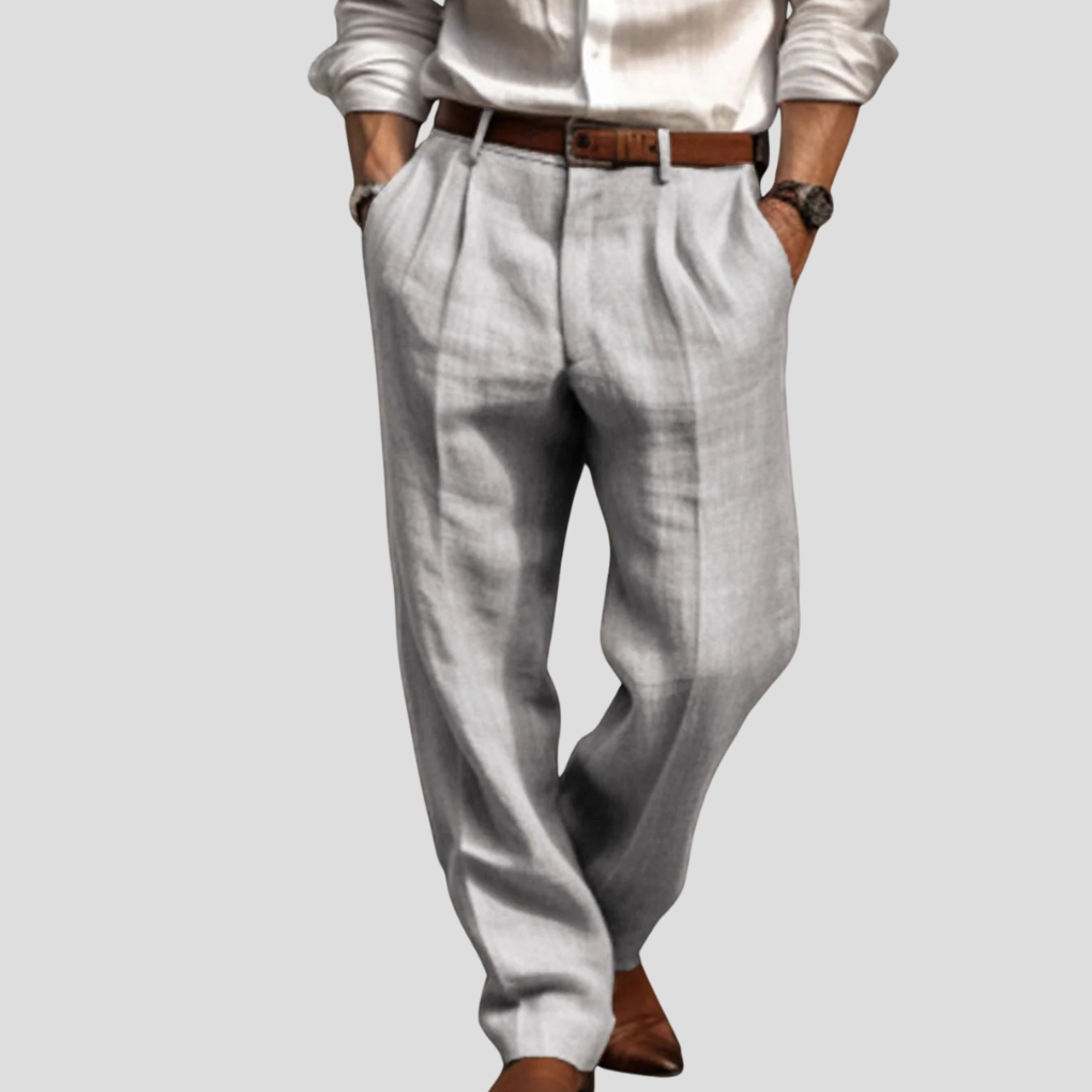 Pantalon homme à tissage - style raffiné avec touche décontractée