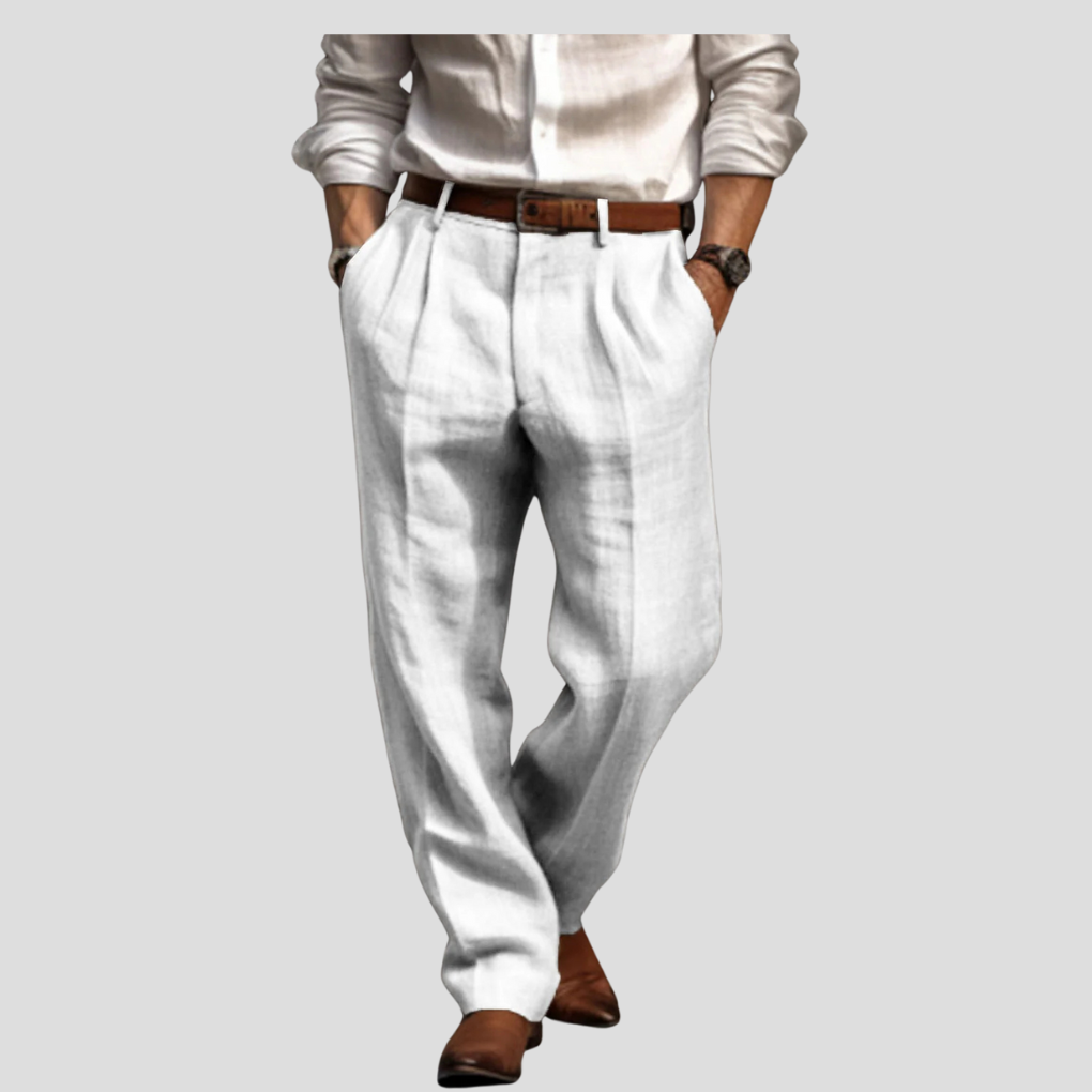 Pantalon homme à tissage - style raffiné avec touche décontractée