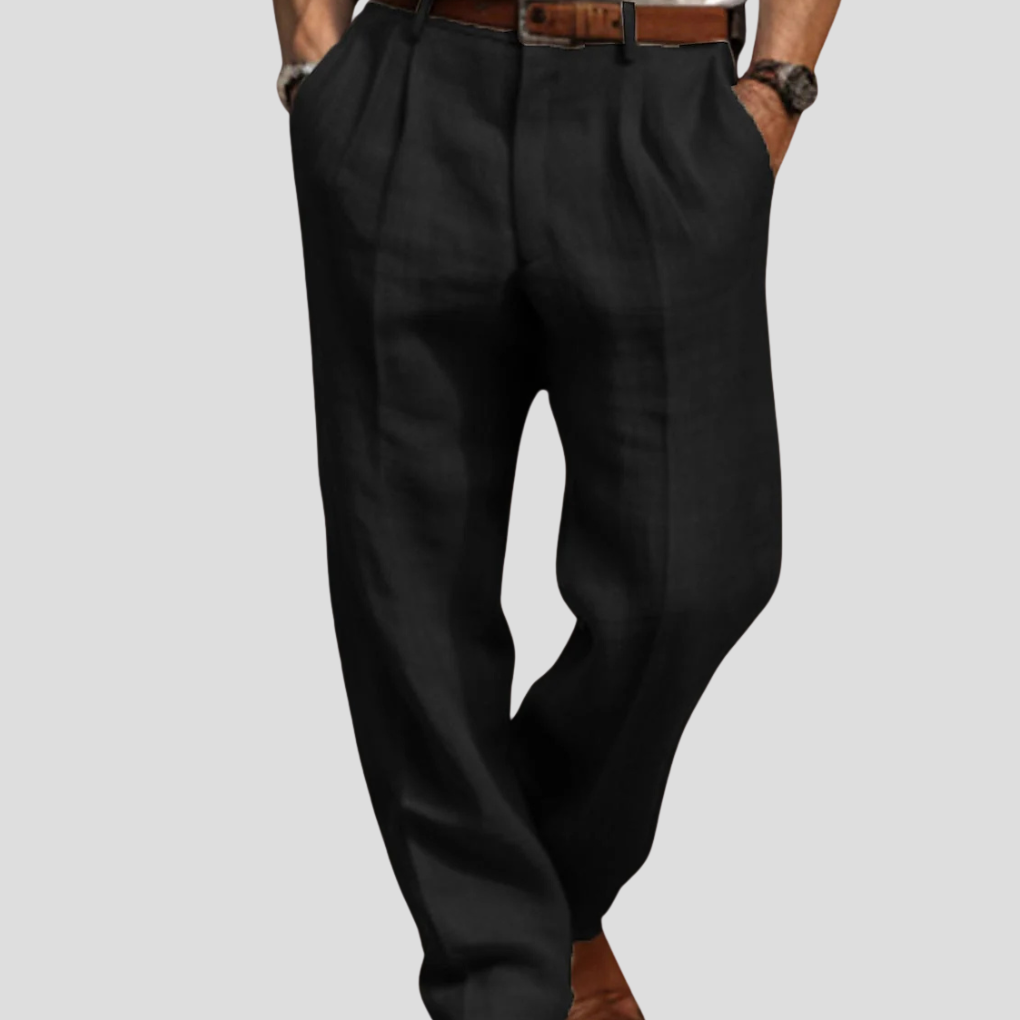Pantalon homme à tissage - style raffiné avec touche décontractée