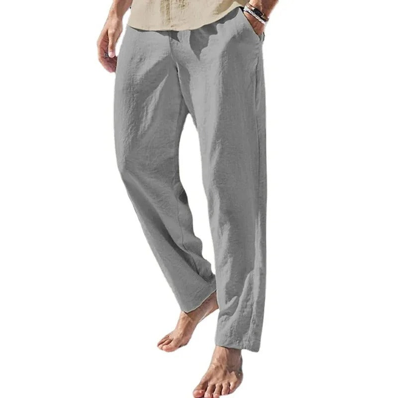 Pantalon homme coton et lin
