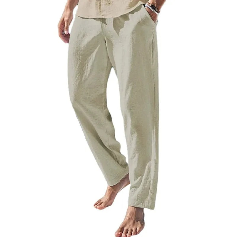 Pantalon homme coton et lin