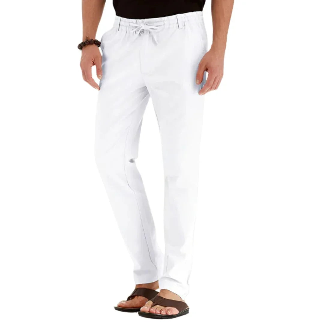 Pantalon homme coupe droite avec taille élastique