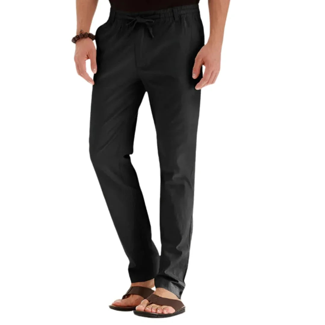 Pantalon homme coupe droite avec taille élastique