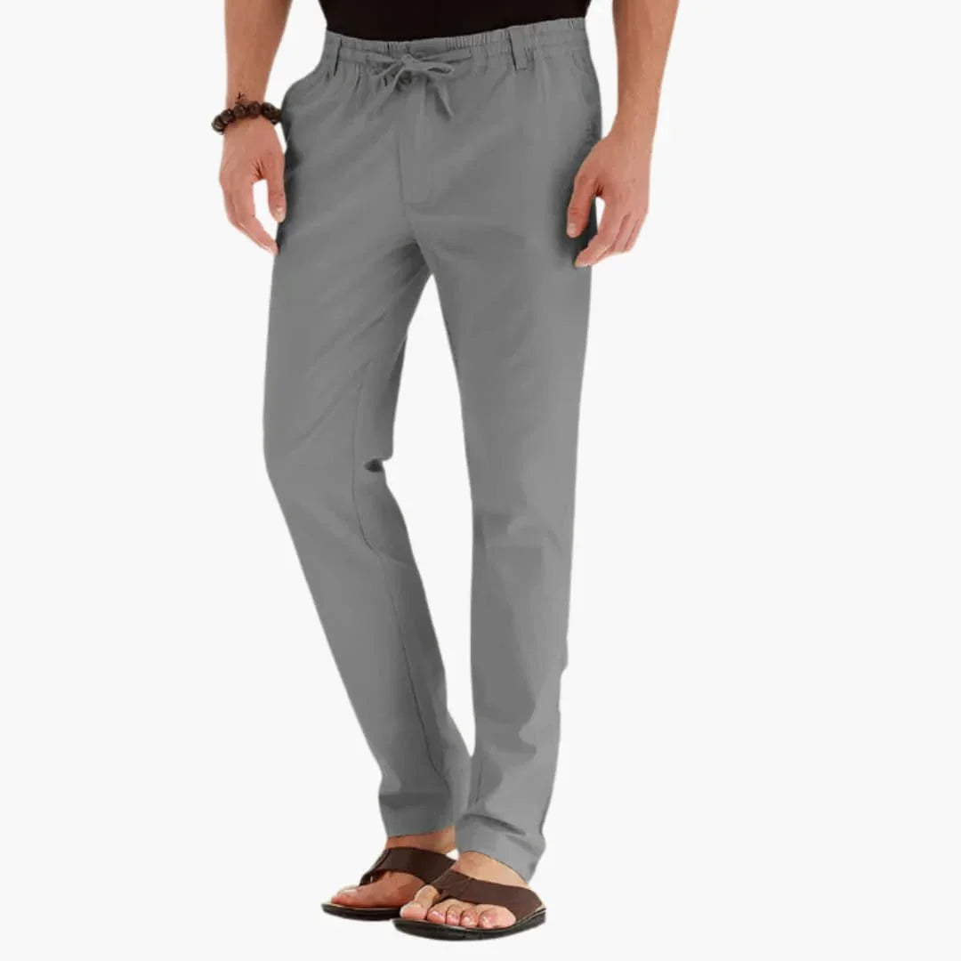 Pantalon homme coupe droite avec taille élastique