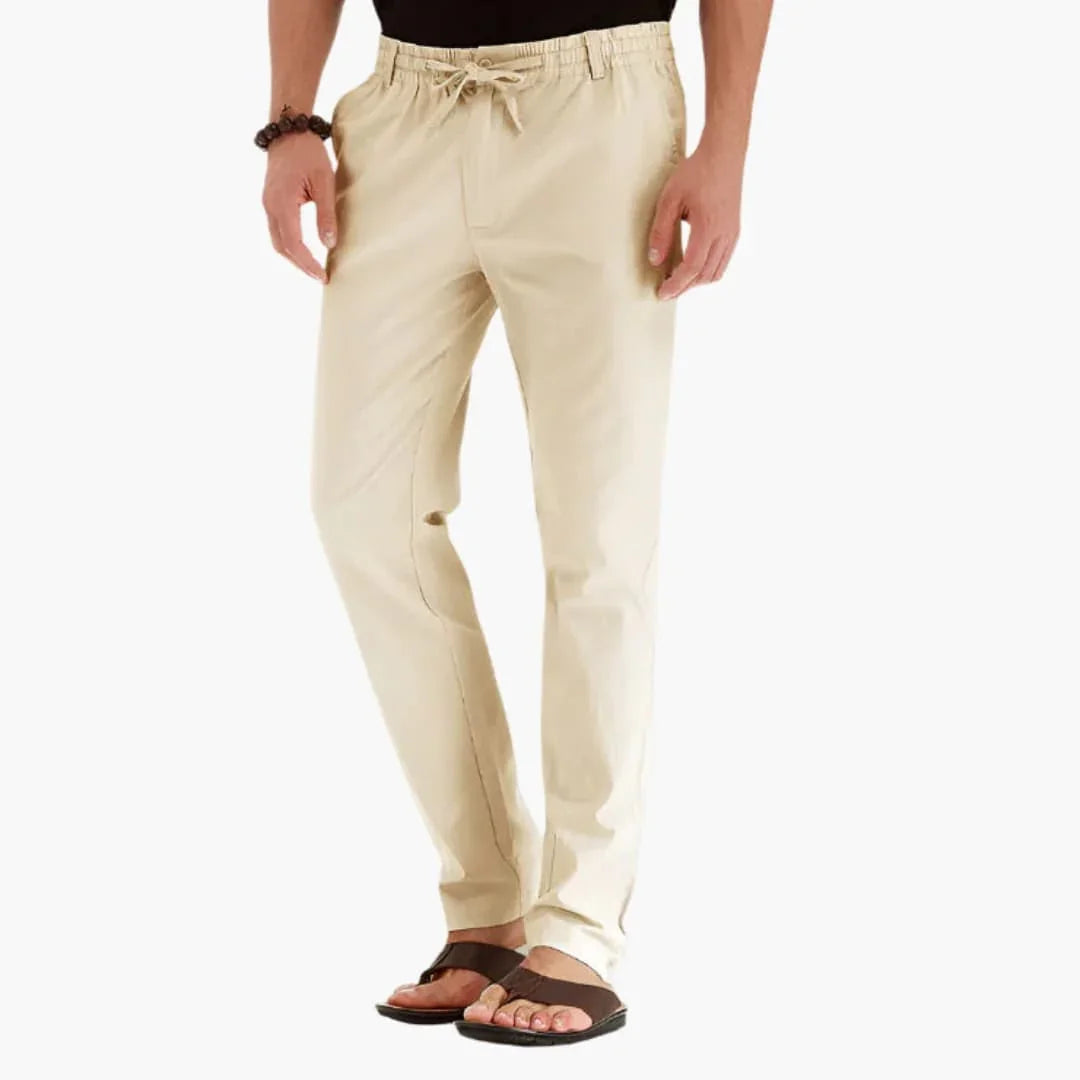 Pantalon homme coupe droite avec taille élastique