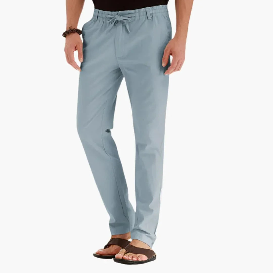 Pantalon homme coupe droite avec taille élastique