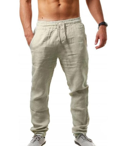 Pantalon lin décontracté homme pour l'été