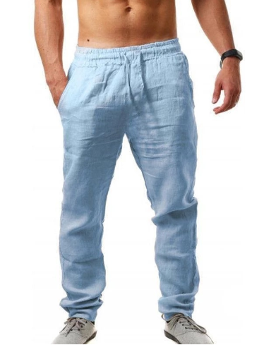 Pantalon lin décontracté homme pour l'été