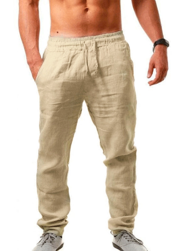 Pantalon lin décontracté homme pour l'été