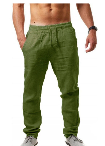 Pantalon lin décontracté homme pour l'été