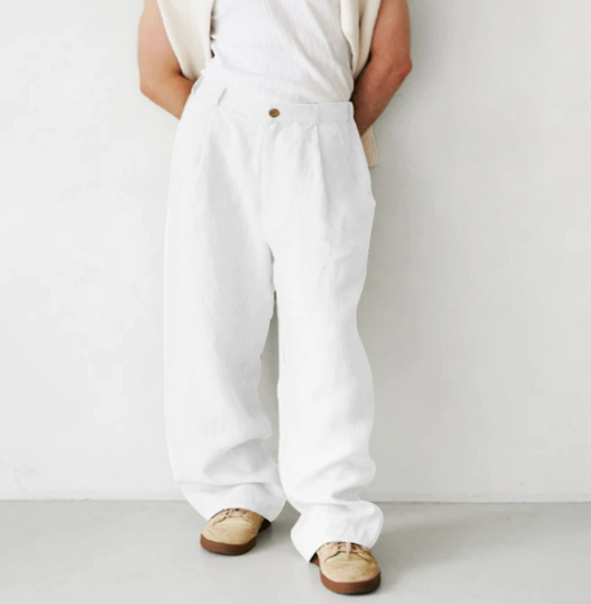 Pantalon long pour homme – En coton confortable – Coupe décontractée