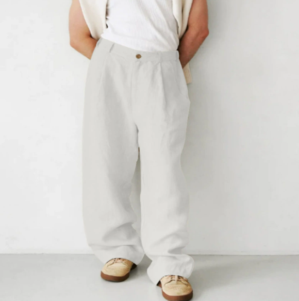 Pantalon long pour homme – En coton confortable – Coupe décontractée