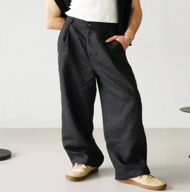 Pantalon long pour homme – En coton confortable – Coupe décontractée