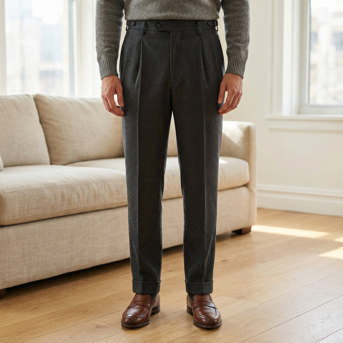 Pantalon sur mesure pour homme