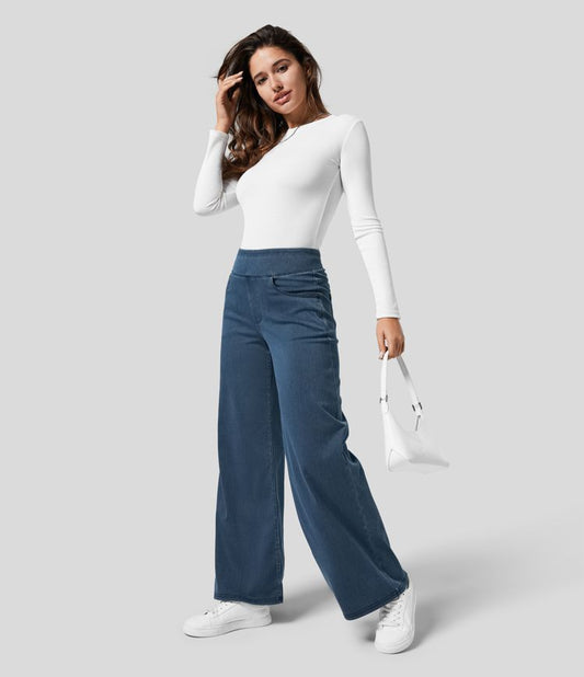 Pantalon taille haute confortable - Élégant et confortable
