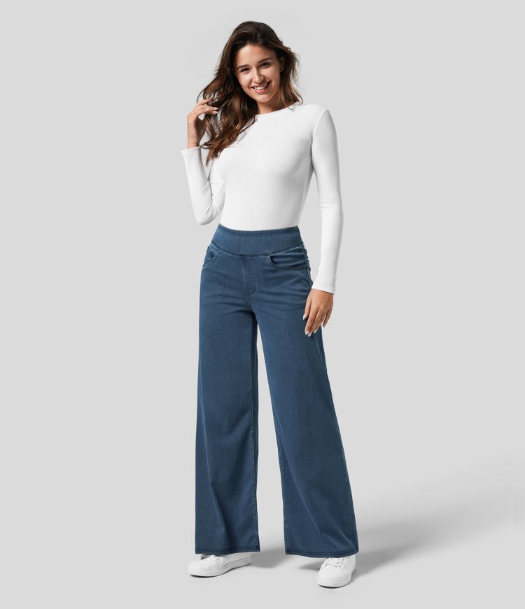 Pantalon taille haute confortable - Élégant et confortable