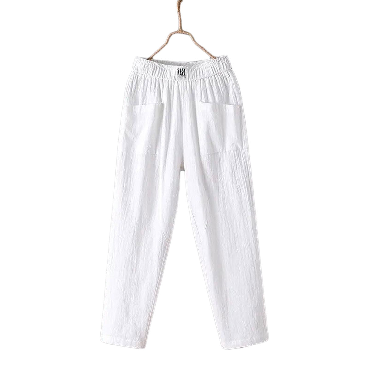 Pantalon taille haute coupe large