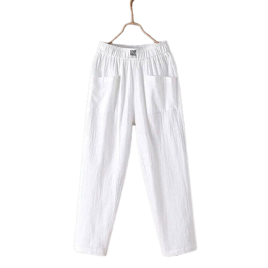 Pantalon taille haute coupe large