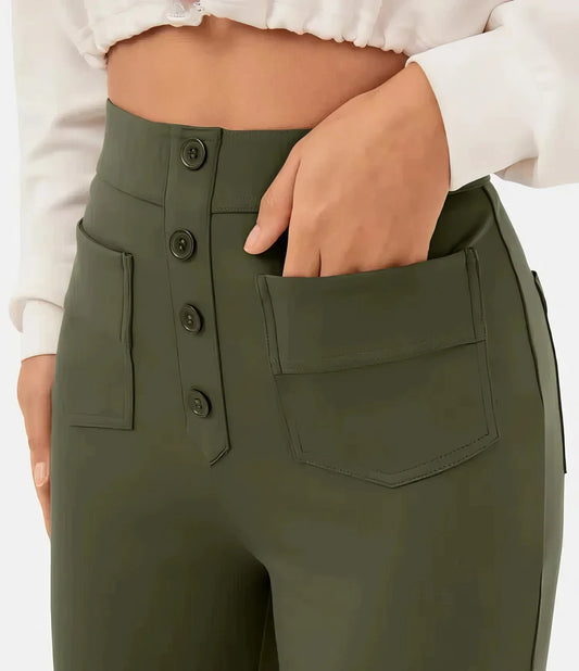 Pantalon taille haute pour femme