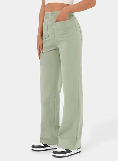Pantalon taille haute pour femme