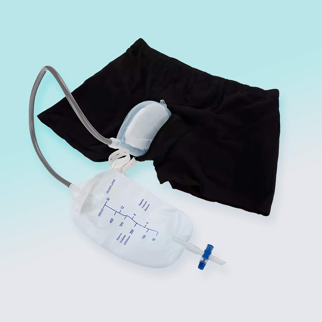 Pantalon urinaire pour homme avec système de cathéter étanche et soutien discret