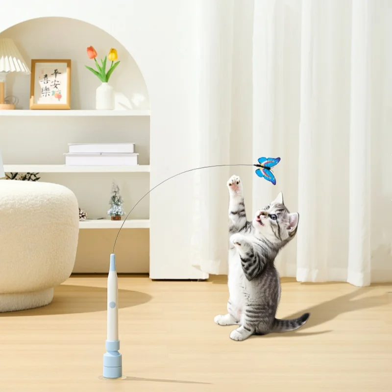 Papillon dansant interactif pour chat