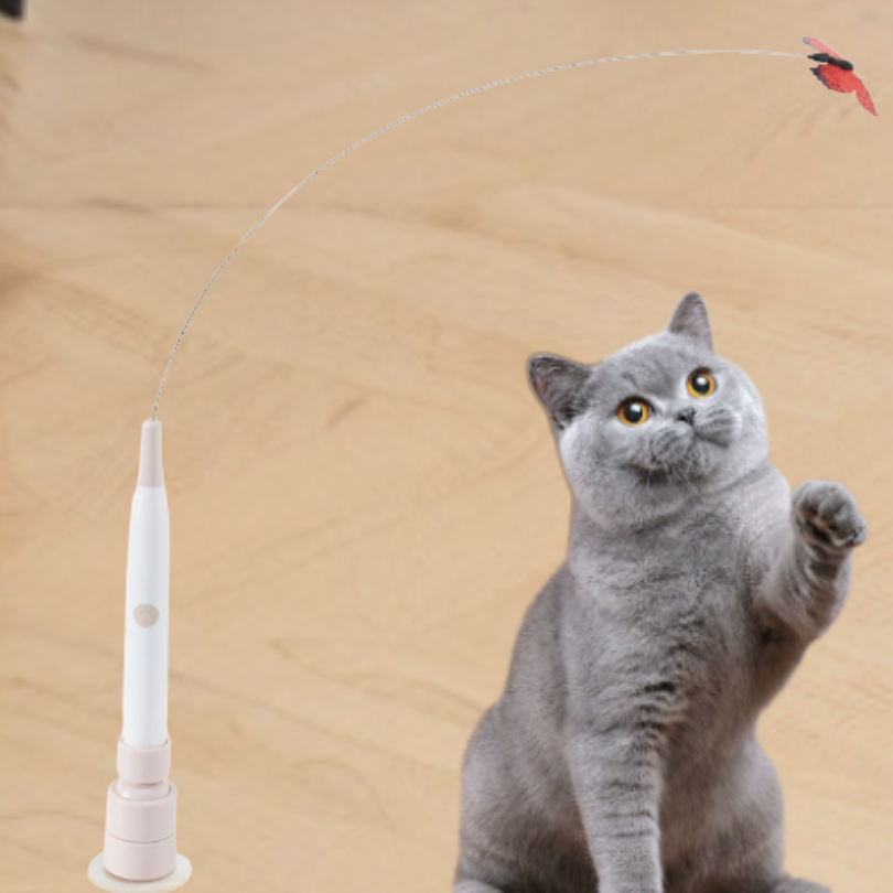 Papillon dansant interactif pour chat