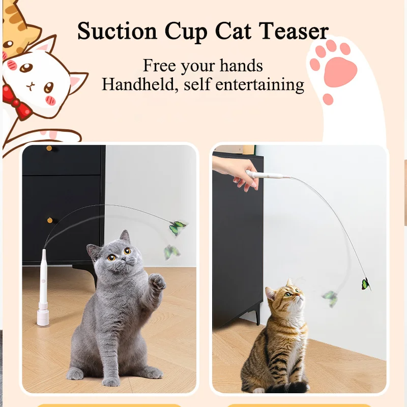 Papillon dansant interactif pour chat