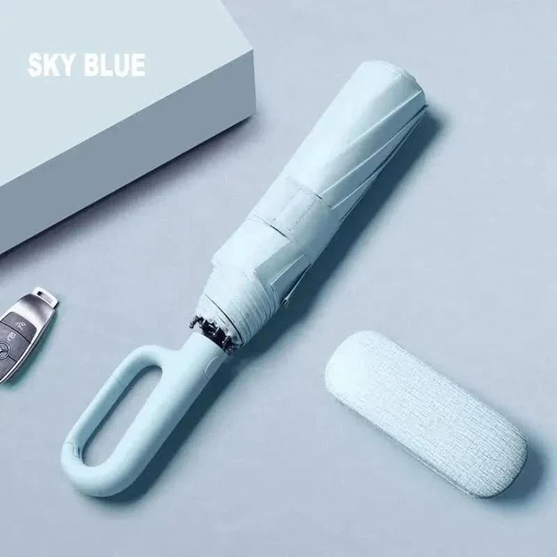 Parapluie automatique résistant au vent et protection UV, compact pour voyager
