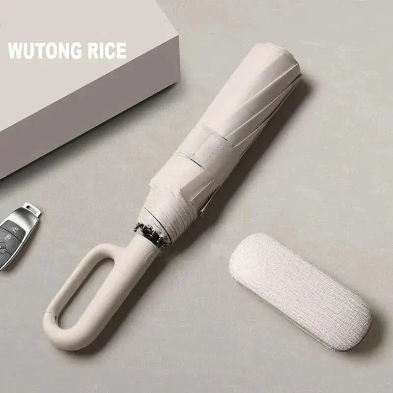 Parapluie automatique résistant au vent et protection UV, compact pour voyager