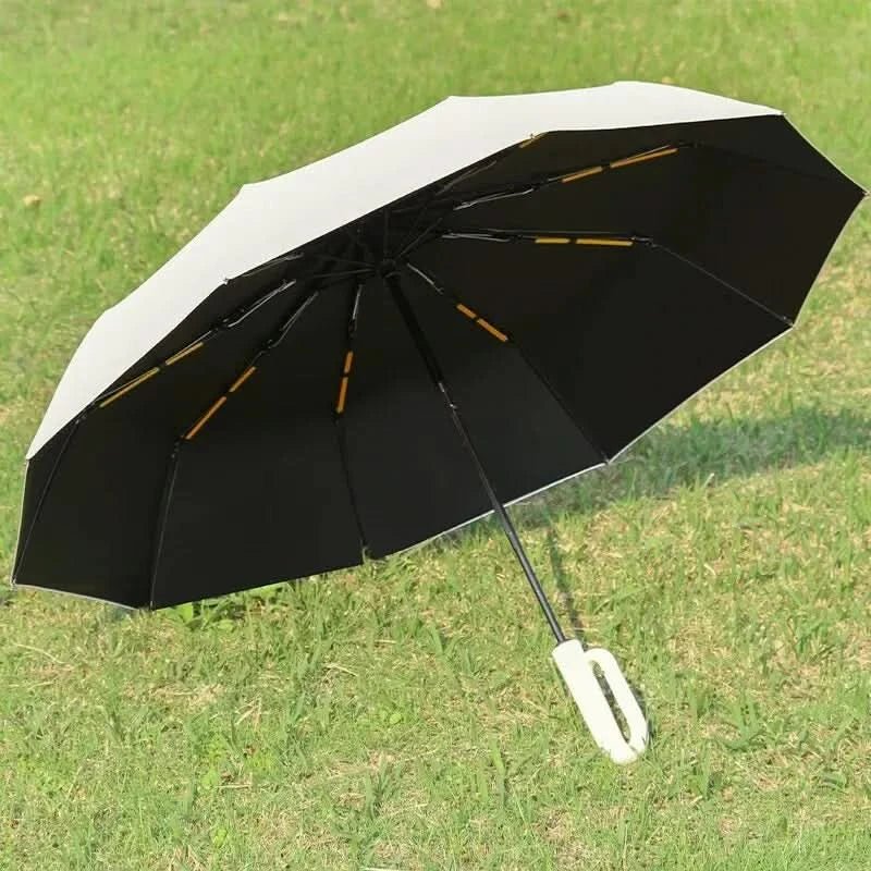 Parapluie automatique résistant au vent et protection UV, compact pour voyager