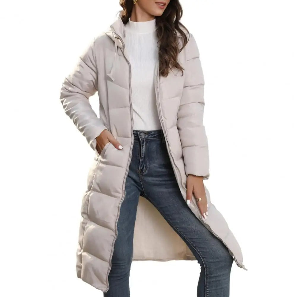 Parka chaude à capuche pour femme
