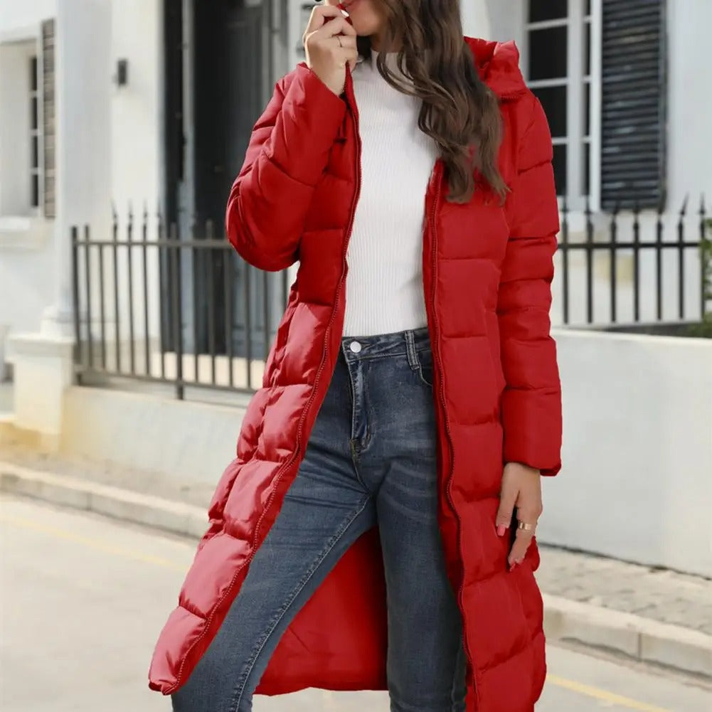 Parka chaude à capuche pour femme