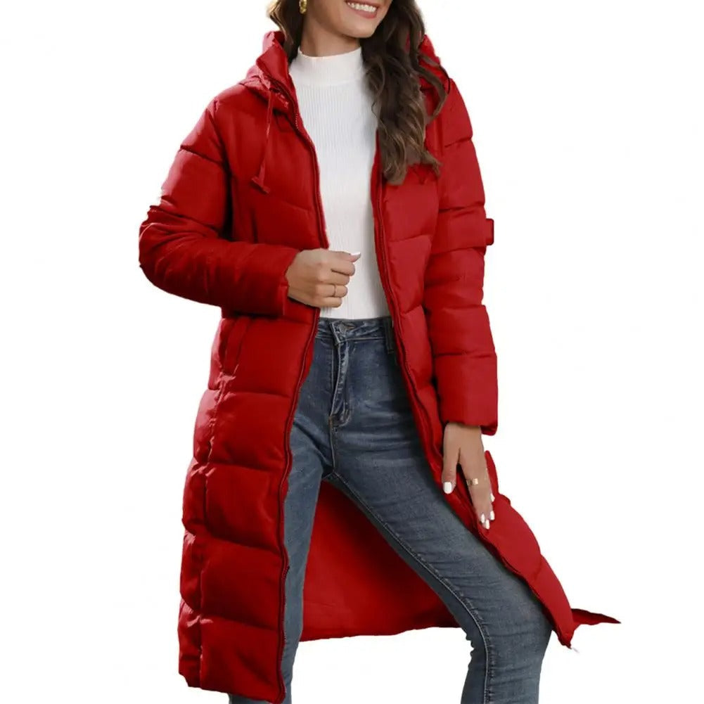 Parka chaude à capuche pour femme