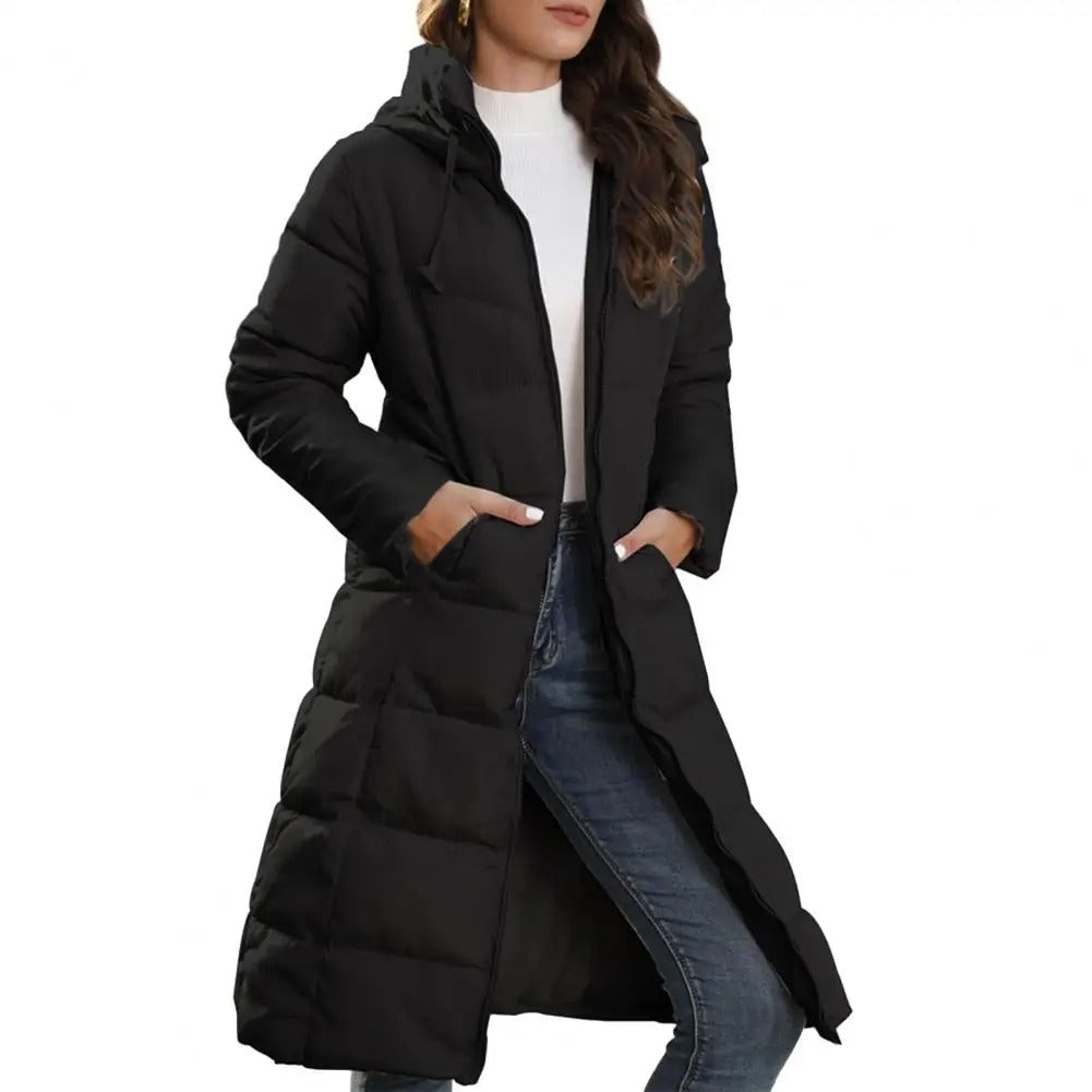 Parka chaude à capuche pour femme