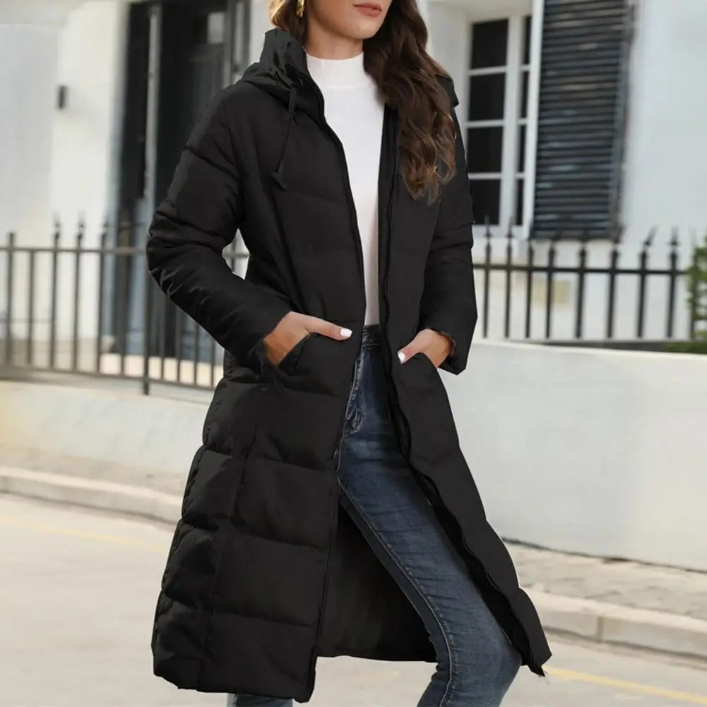 Parka chaude à capuche pour femme