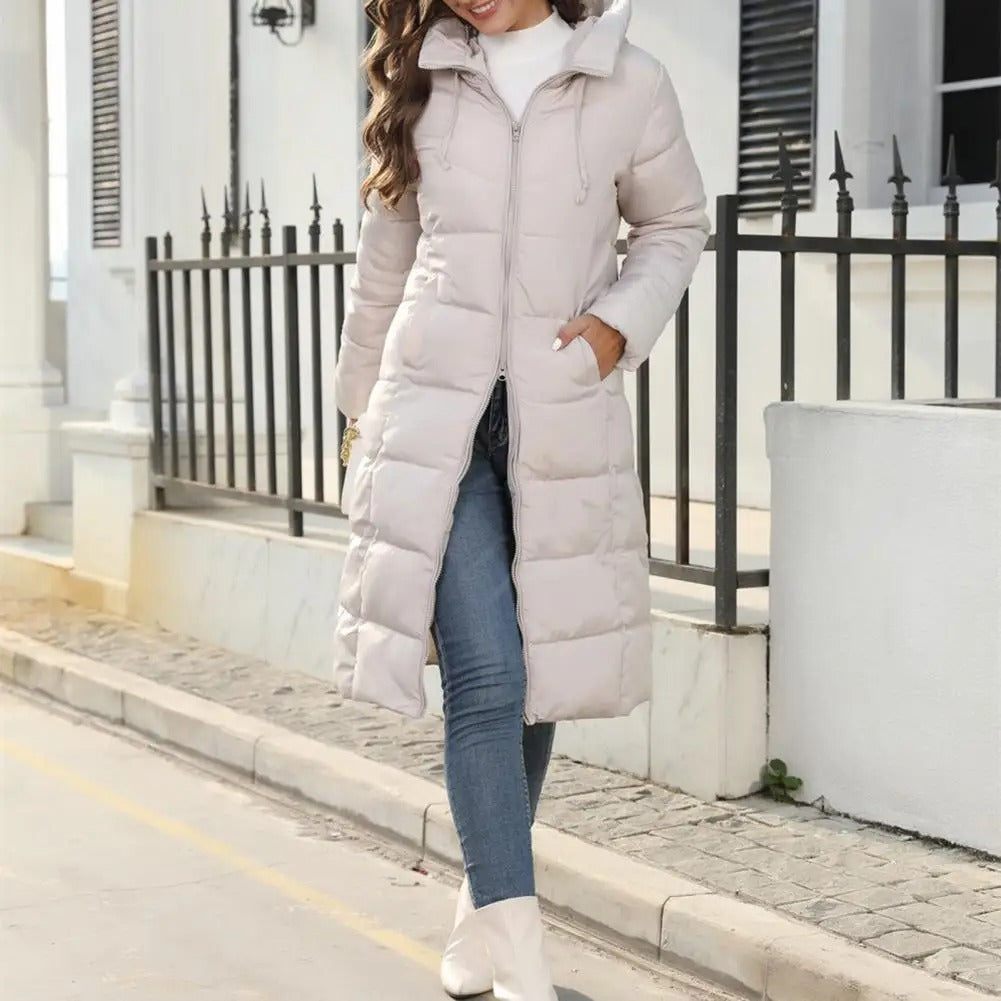 Parka chaude à capuche pour femme