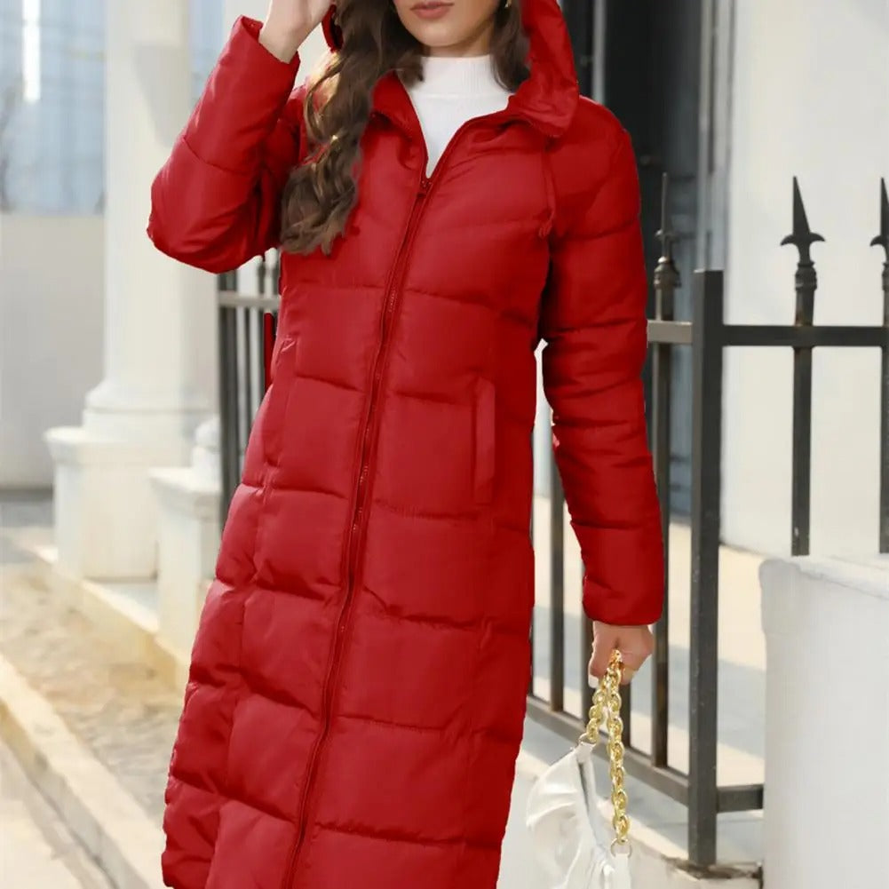 Parka chaude à capuche pour femme