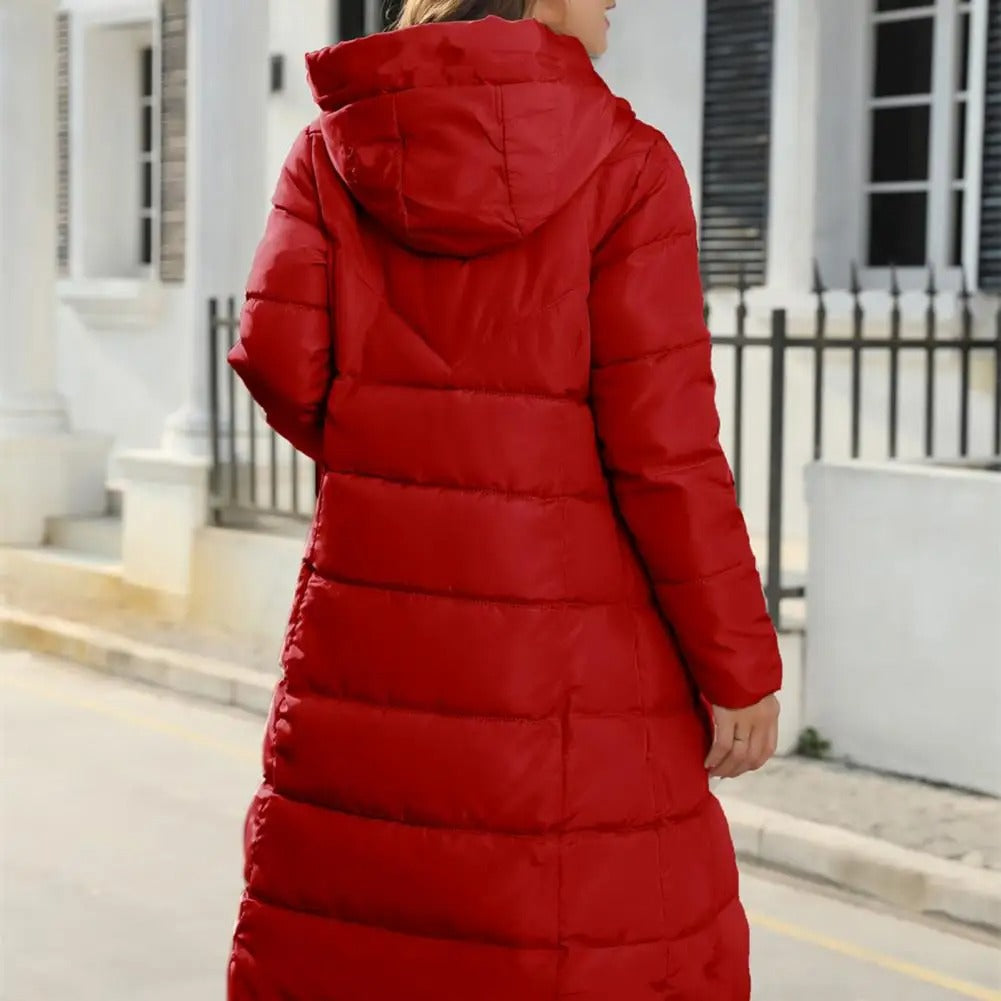 Parka chaude à capuche pour femme