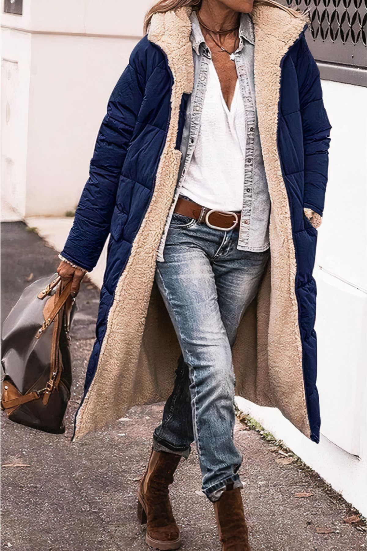 Parka imperméable réversible pour femme