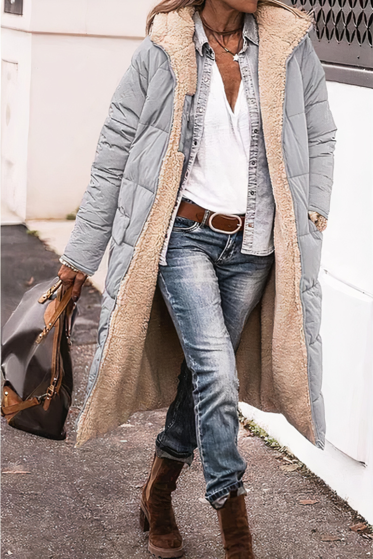 Parka imperméable réversible pour femme