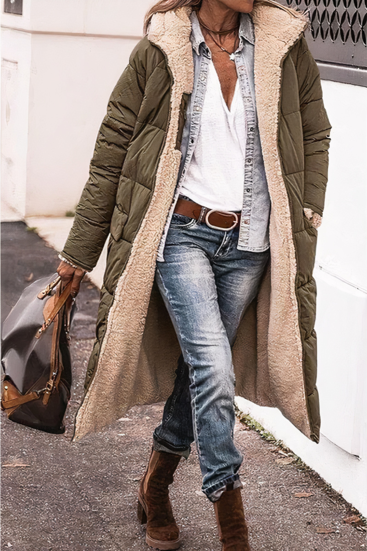 Parka imperméable réversible pour femme