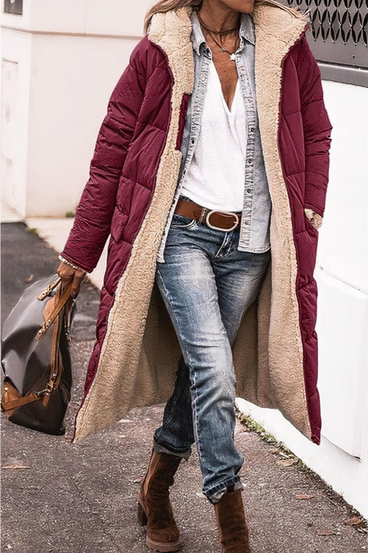 Parka imperméable réversible pour femme