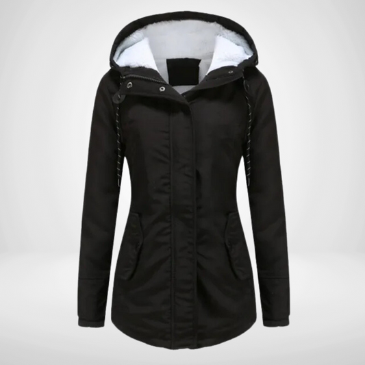 Parka pour femme avec capuche et doublure en polaire