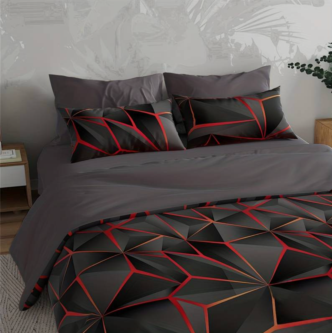 Parure de lit en microfibre style hôtel