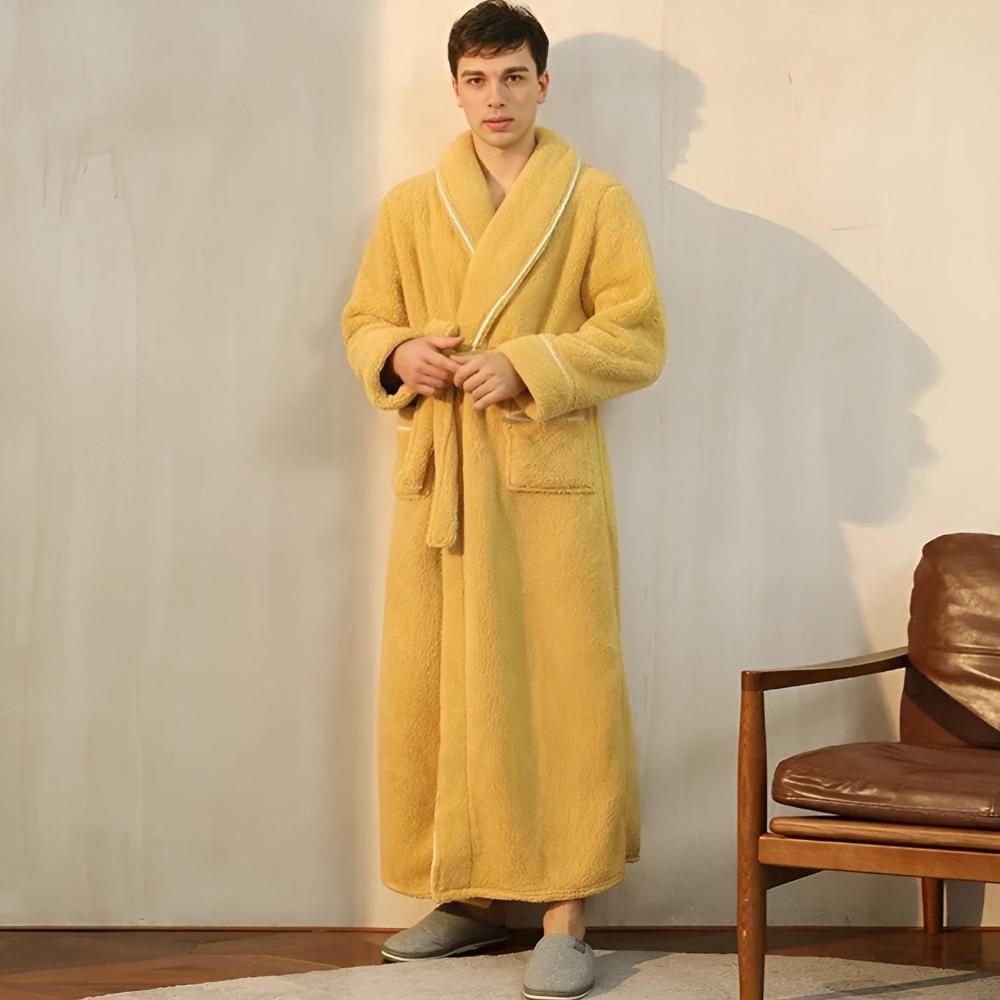 Peignoir luxueux en polaire, chaud et confortable