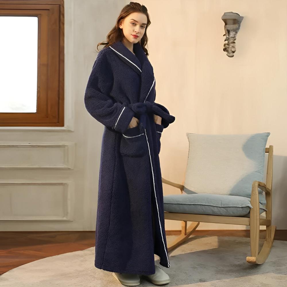 Peignoir luxueux en polaire, chaud et confortable