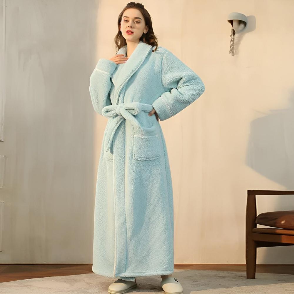 Peignoir luxueux en polaire, chaud et confortable