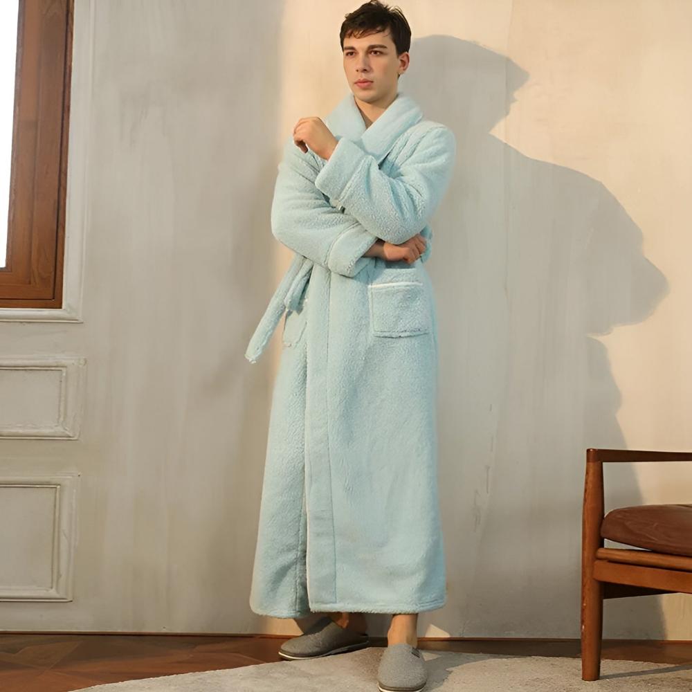 Peignoir luxueux en polaire, chaud et confortable